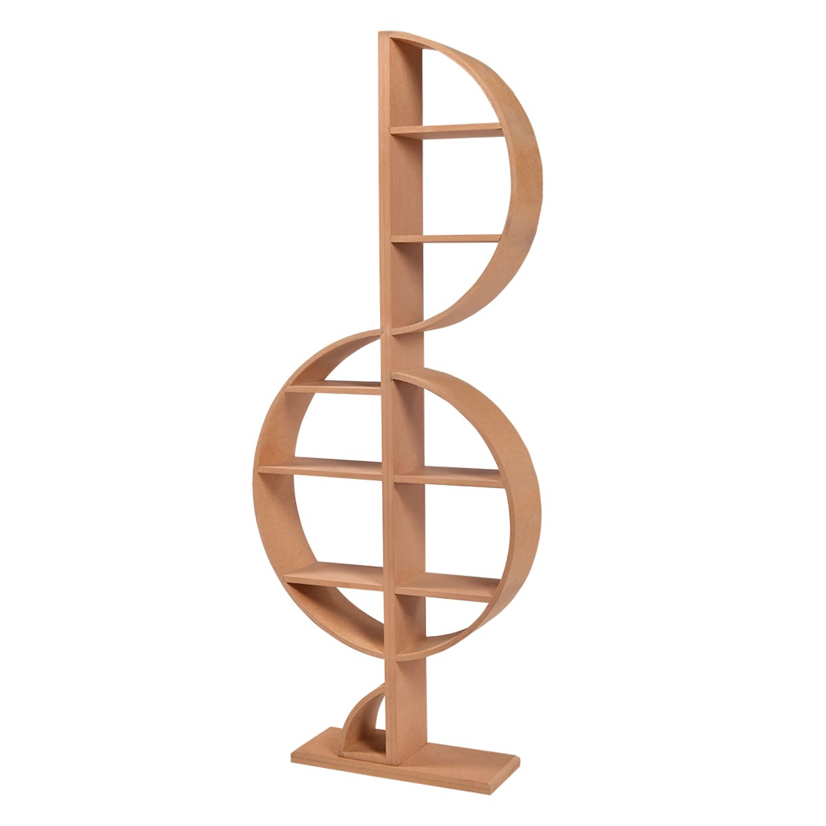 Sol Anahtarı Ham Ağaç Kitaplık