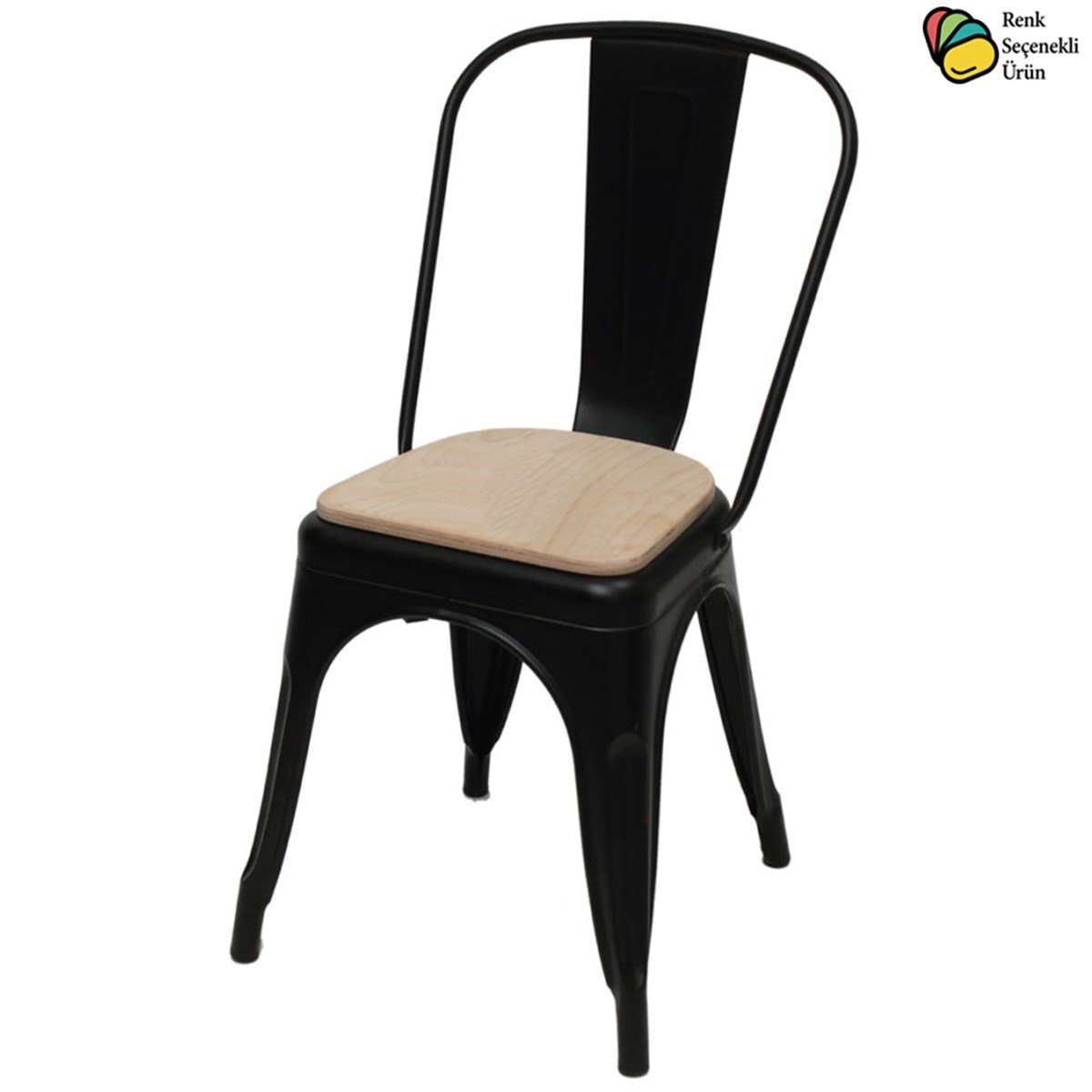 Tolix Ahşap Oturum Metal Sandalye