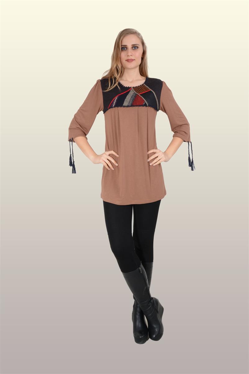 Otantik Giyim-736-Peçli Buluz-Tarçın