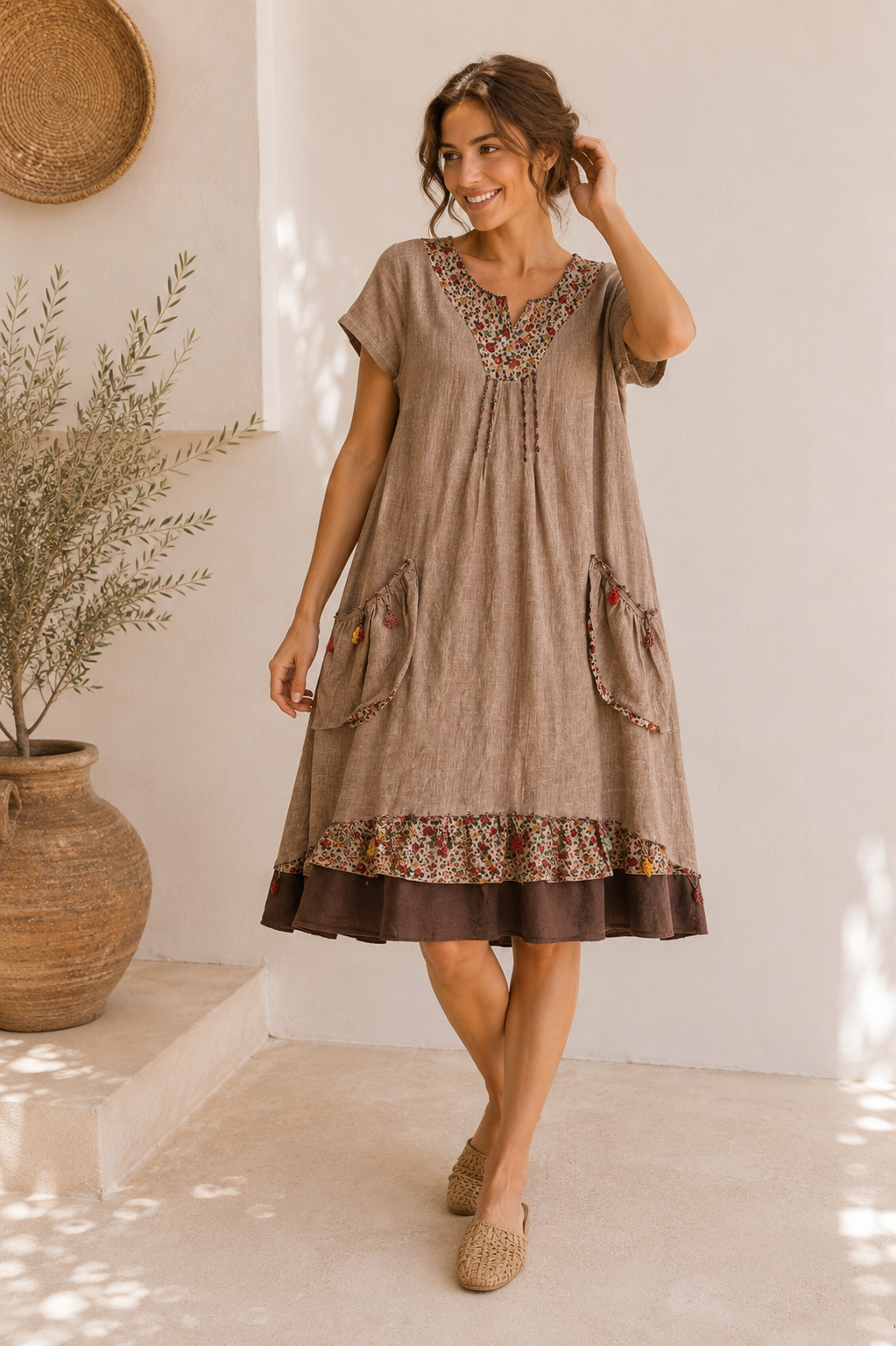 1601 Camel Elbise