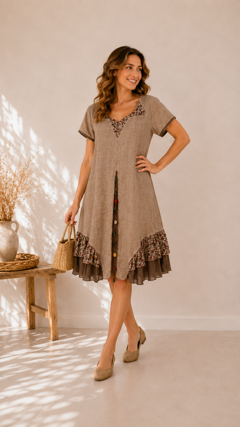 3034 Camel Elbise