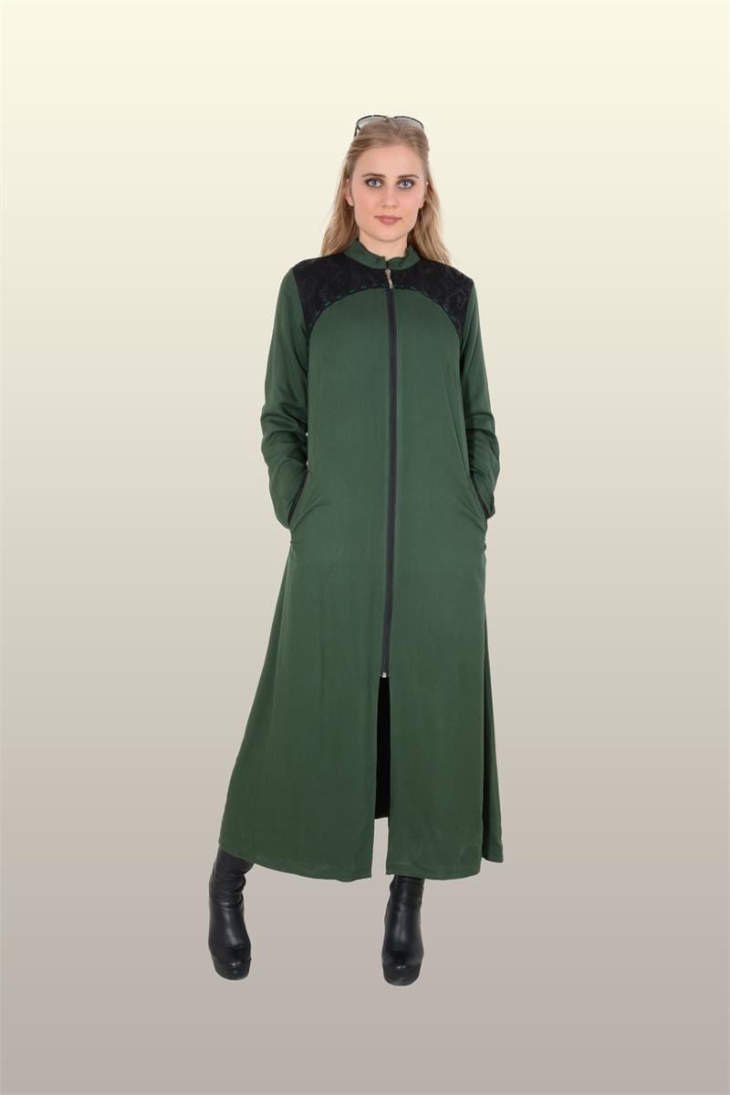 Otantik Giyim-727-Robası Derili Ferace-Yeşil