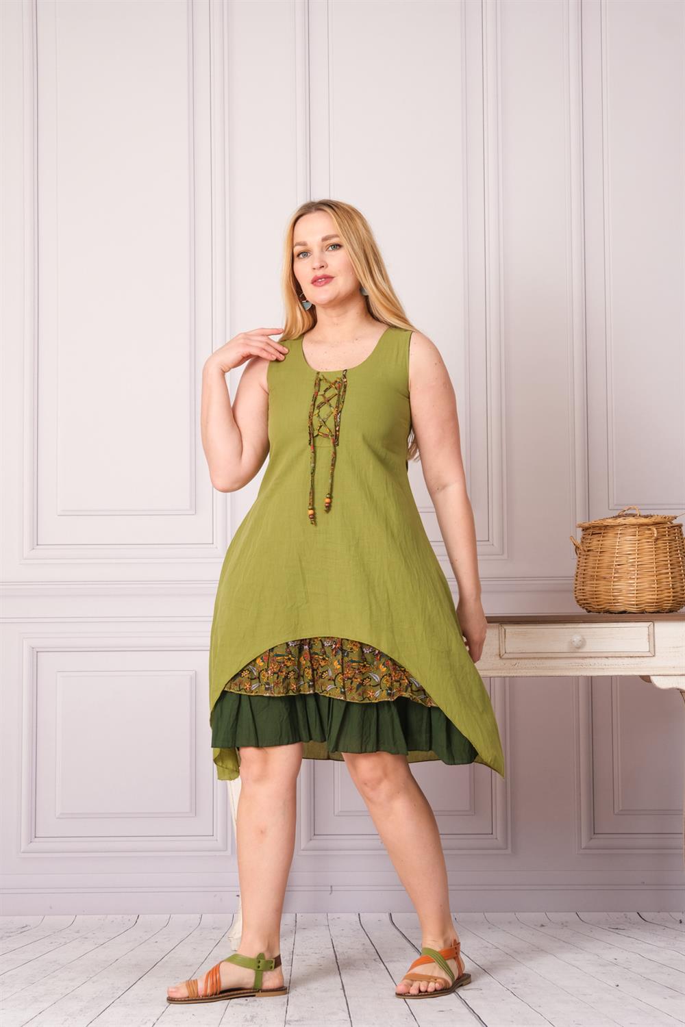 9207 A.Yeşil Elbise