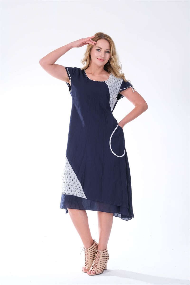 OTANTİK / ETNİK ELBİSE-3703-L-B