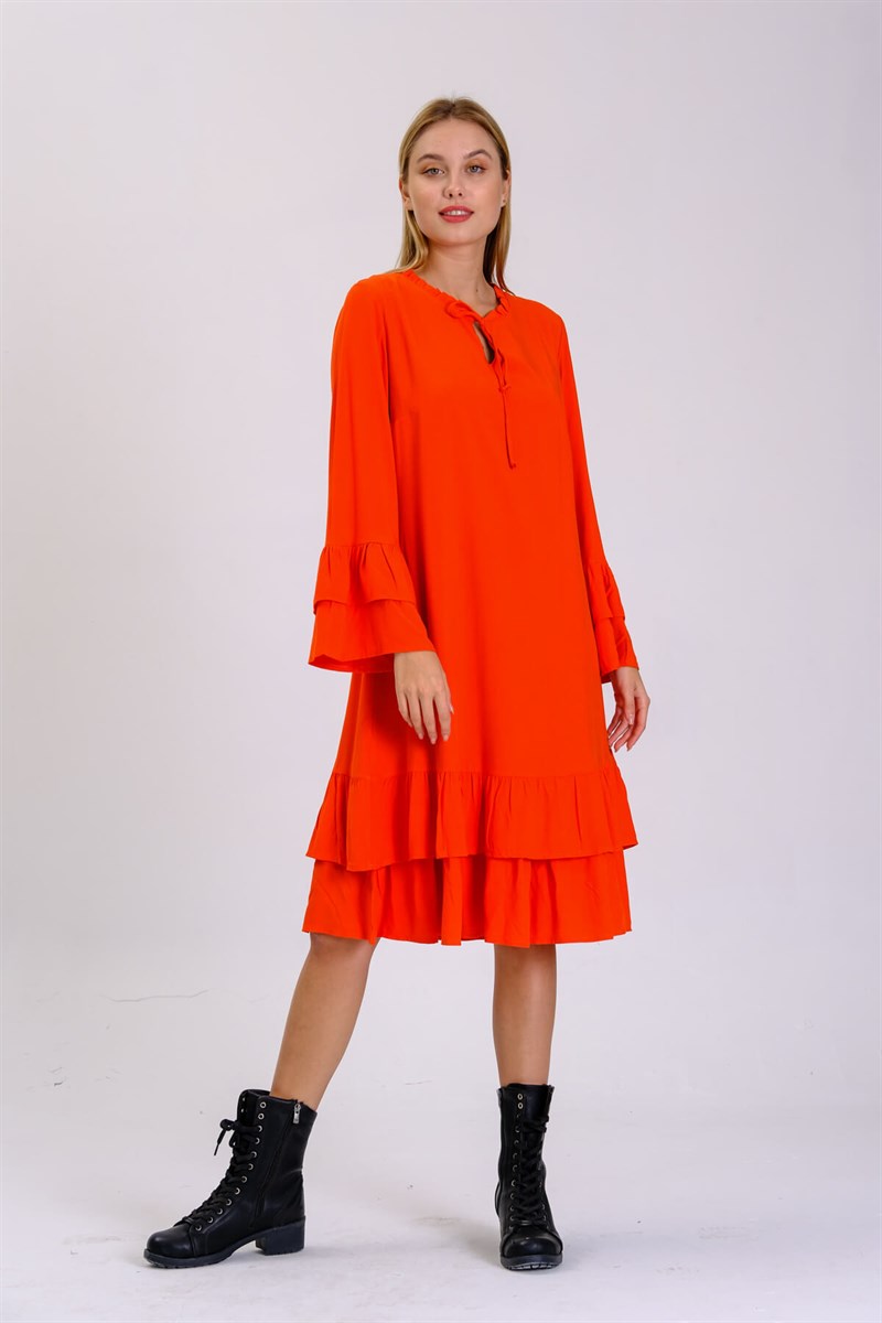 Otantik Elbise 9001 Orange