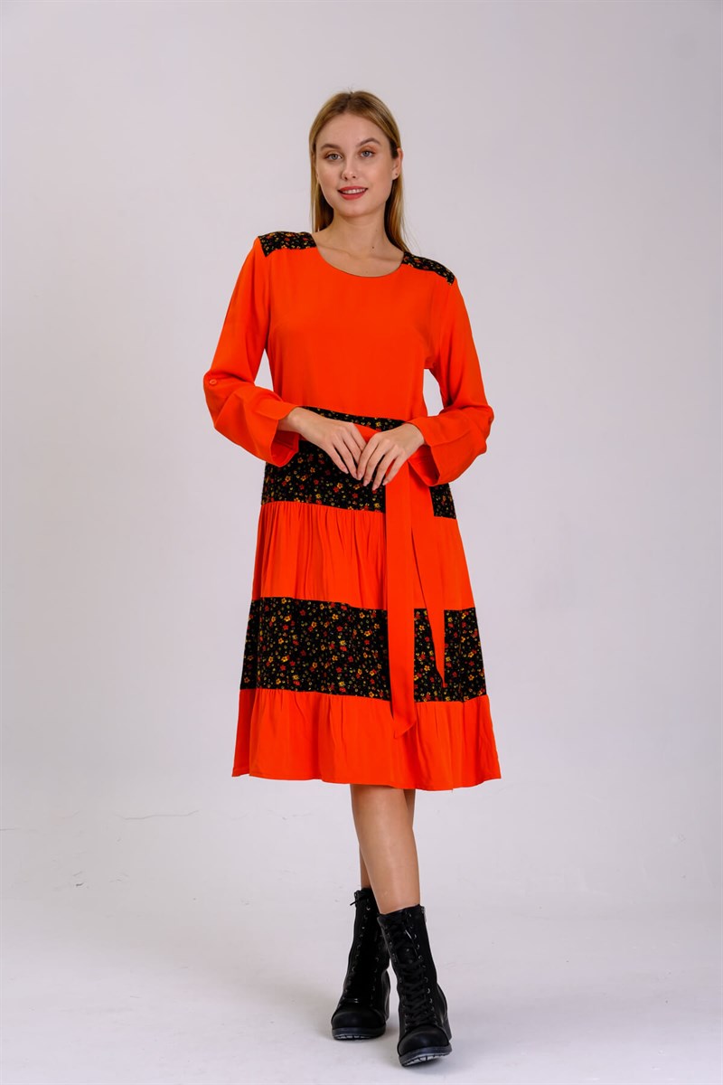 Otantik Elbise 9002 Orange