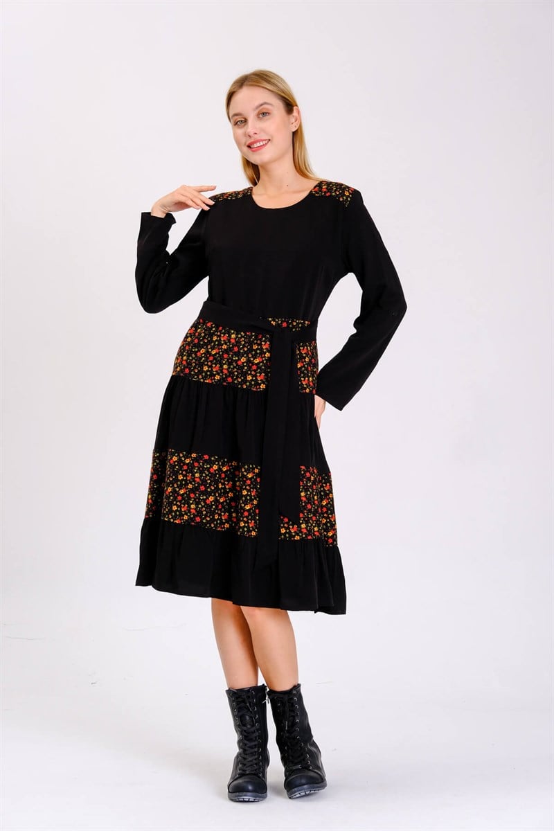 Otantik Elbise 9002 Siyah