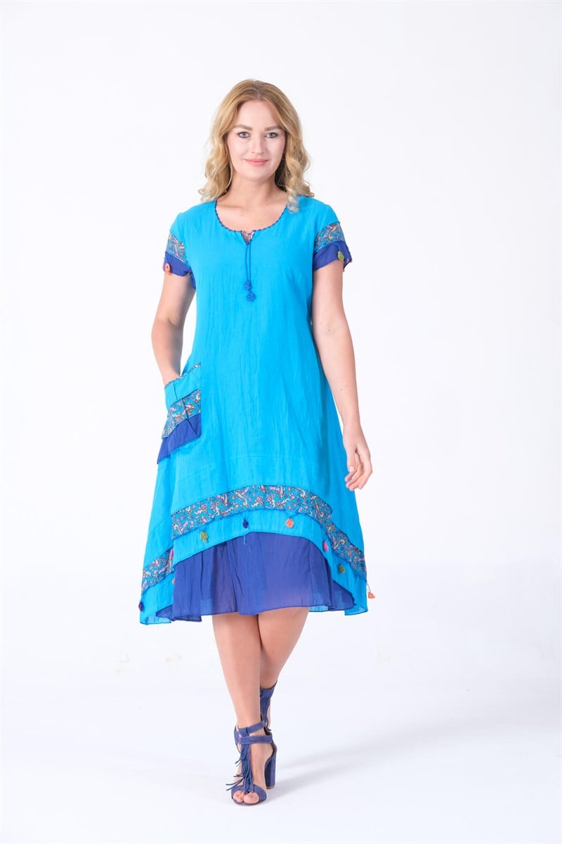 OTANTİK ETNİK GİYİM  YAZLIK ELBİSE ERC COLLECTİON 4571 T