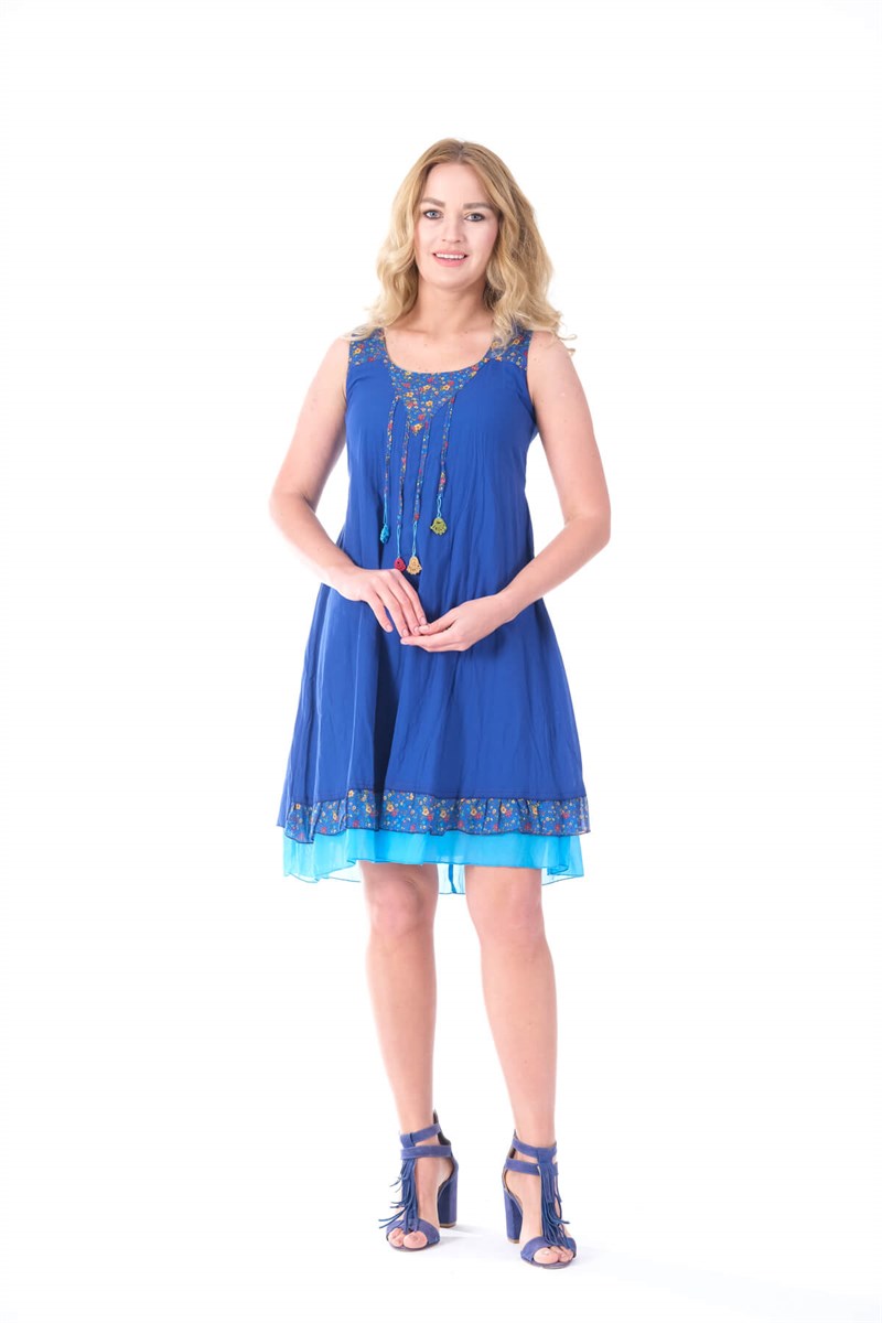 OTANTİK ETNİK GİYİM  YAZLIK ELBİSE ERC COLLECTİON 3837 S