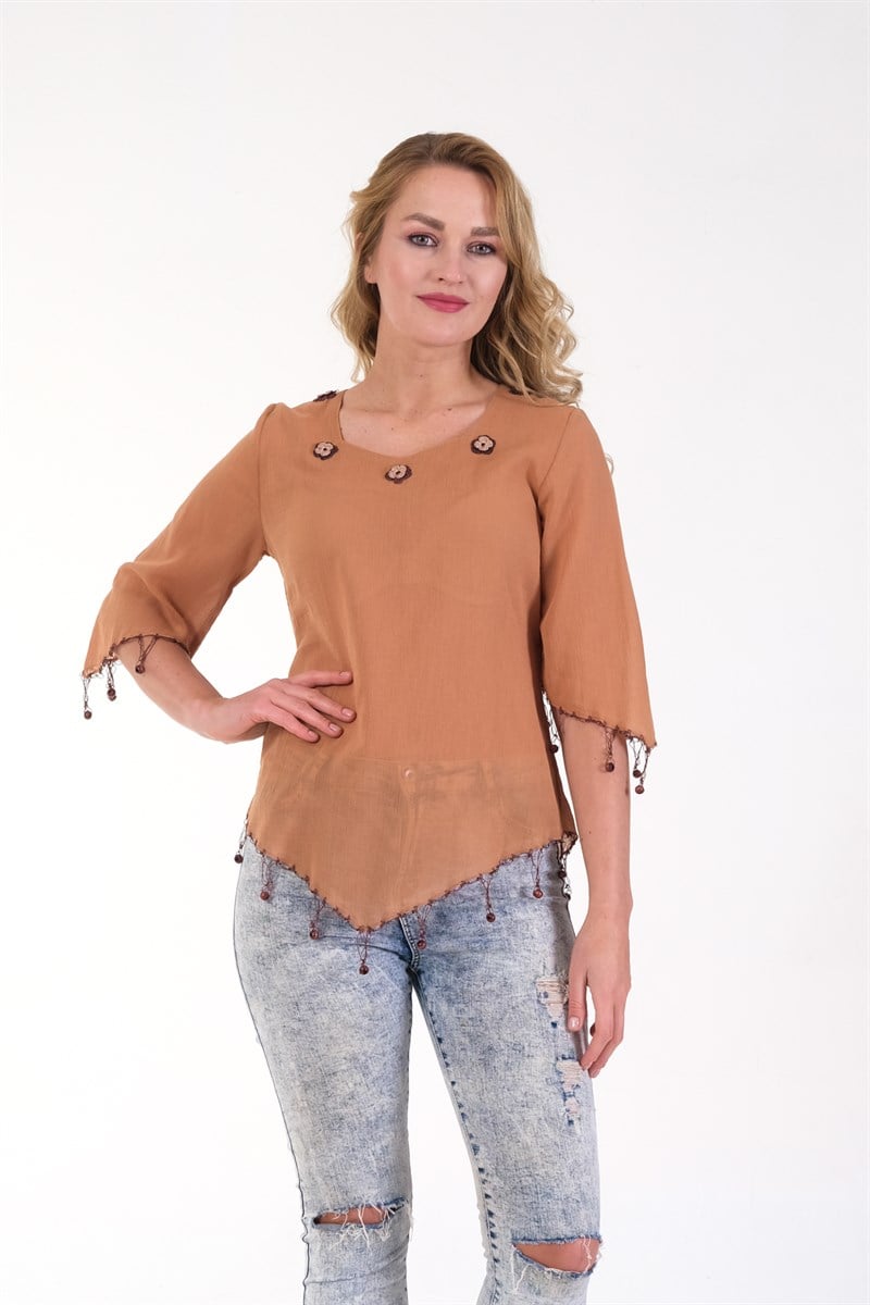 OTANTİK ETNİK GİYİM  YAZLIK ELBİSE ERC COLLECTİON 4509-K