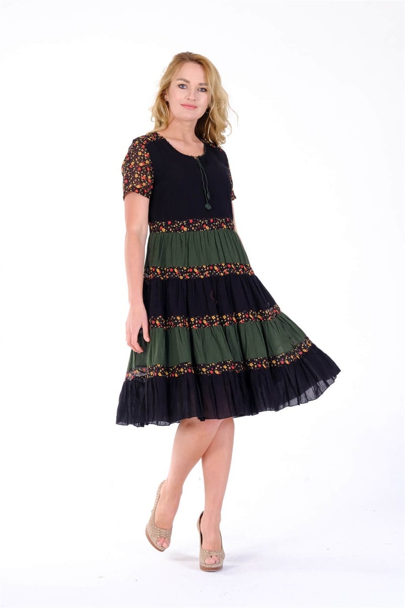 OTANTİK ETNİK GİYİM  YAZLIK ELBİSE ERC COLLECTİON 4517 Sİ