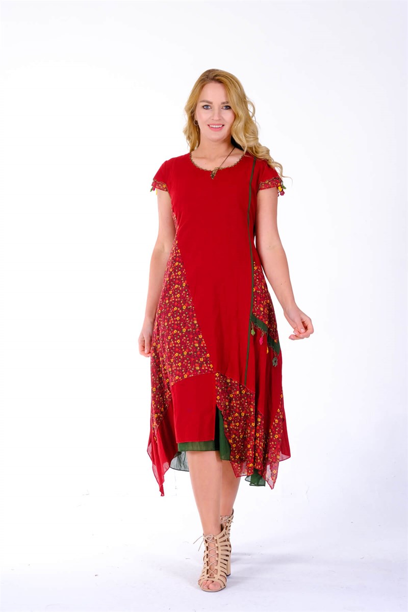 OTANTİK ETNİK GİYİM  YAZLIK ELBİSE ERC COLLECTİON 3839 BO