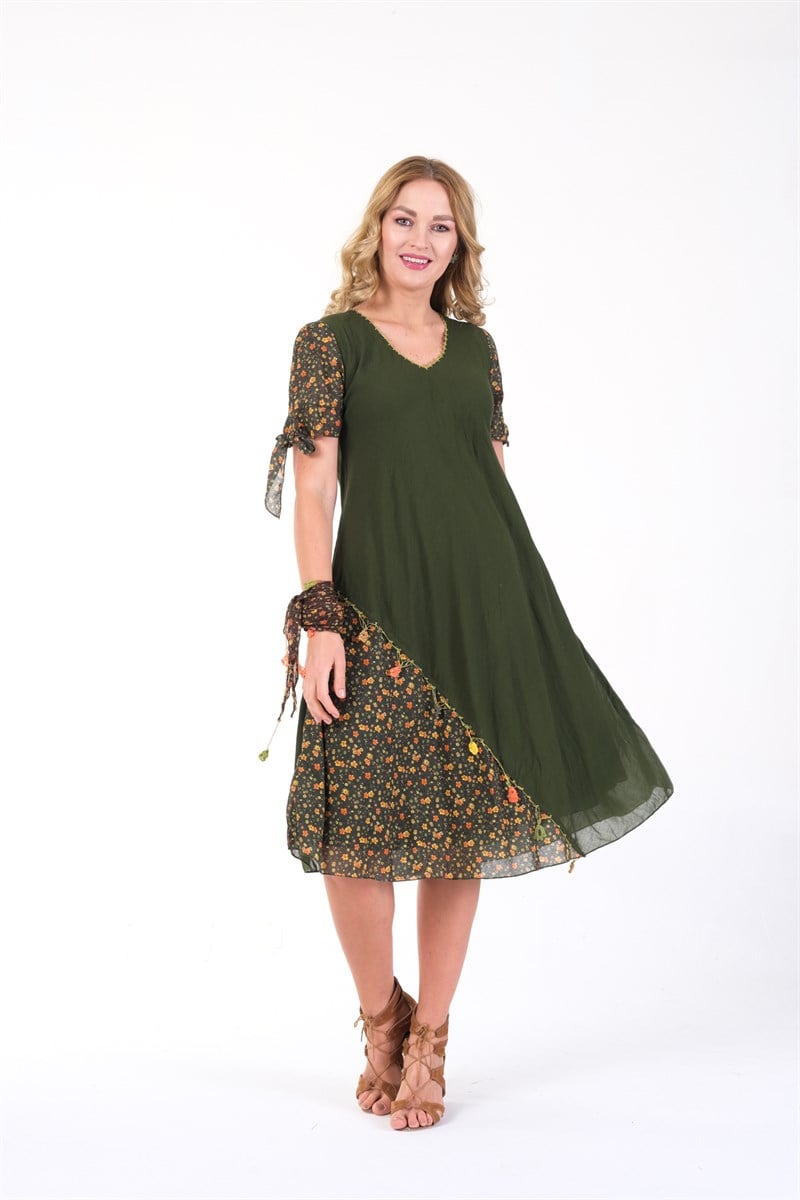 OTANTİK ETNİK GİYİM  YAZLIK ELBİSE ERC COLLECTİON 4531 Y
