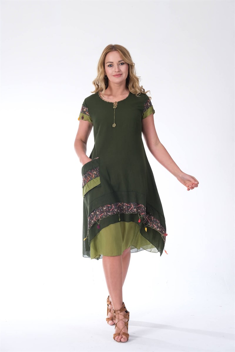 OTANTİK ETNİK GİYİM  YAZLIK ELBİSE ERC COLLECTİON 4571 KY
