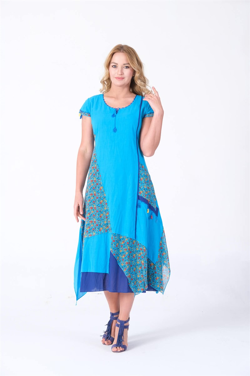 OTANTİK ETNİK GİYİM  YAZLIK ELBİSE ERC COLLECTİON 3839 T
