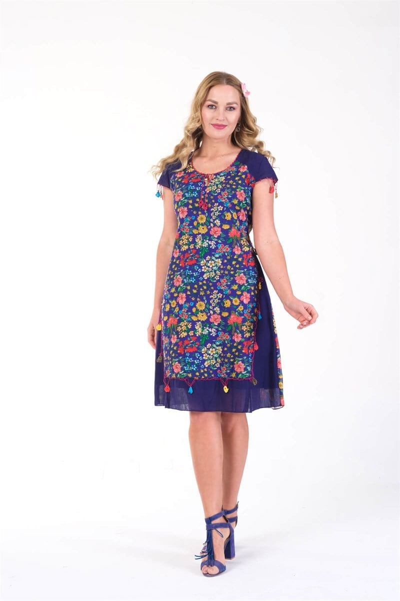 OTANTİK ETNİK GİYİM  YAZLIK ELBİSE ERC COLLECTİON 4537-M