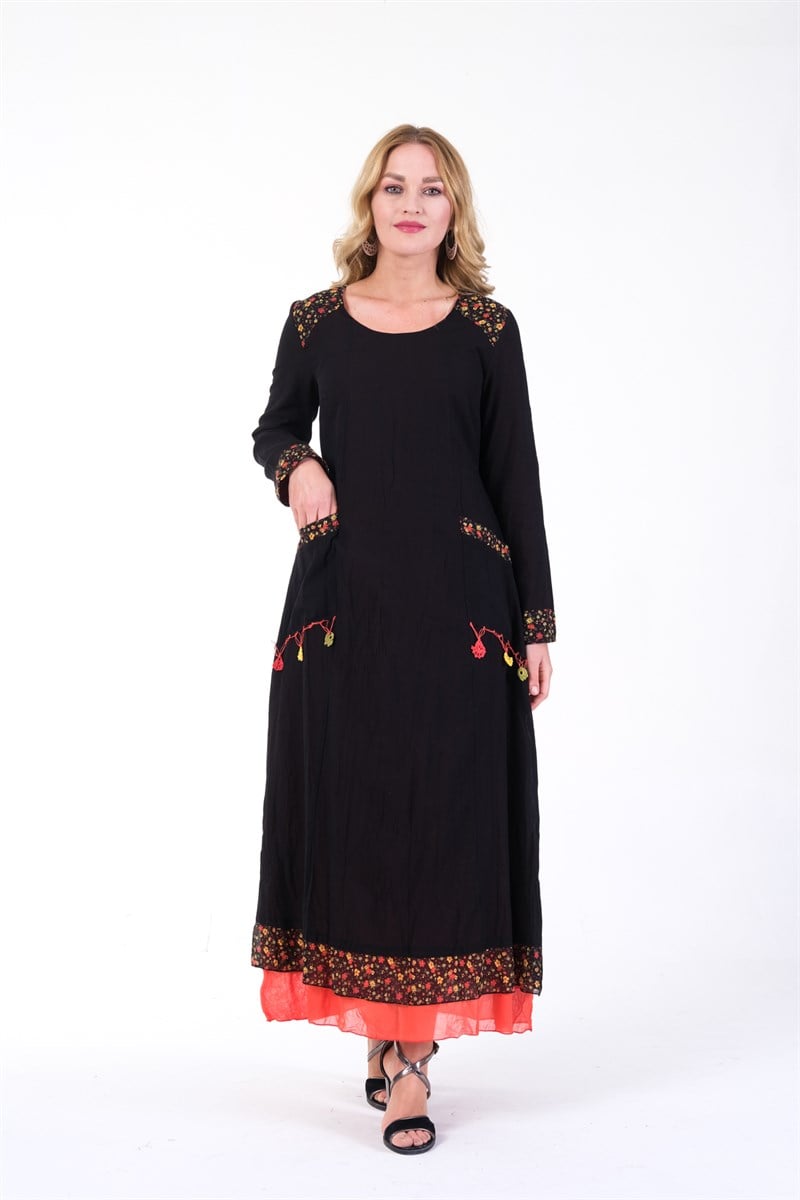 OTANTİK YAZLIK PAMUKLU ELBİSE ERC COLLECTİON 4572 Sİ