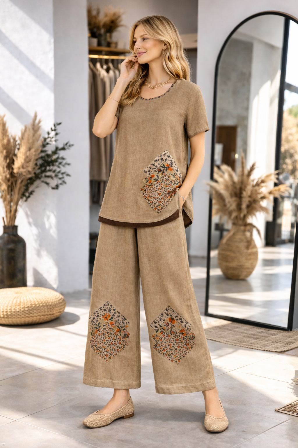 1514 Camel Pantolon-Üst Takım