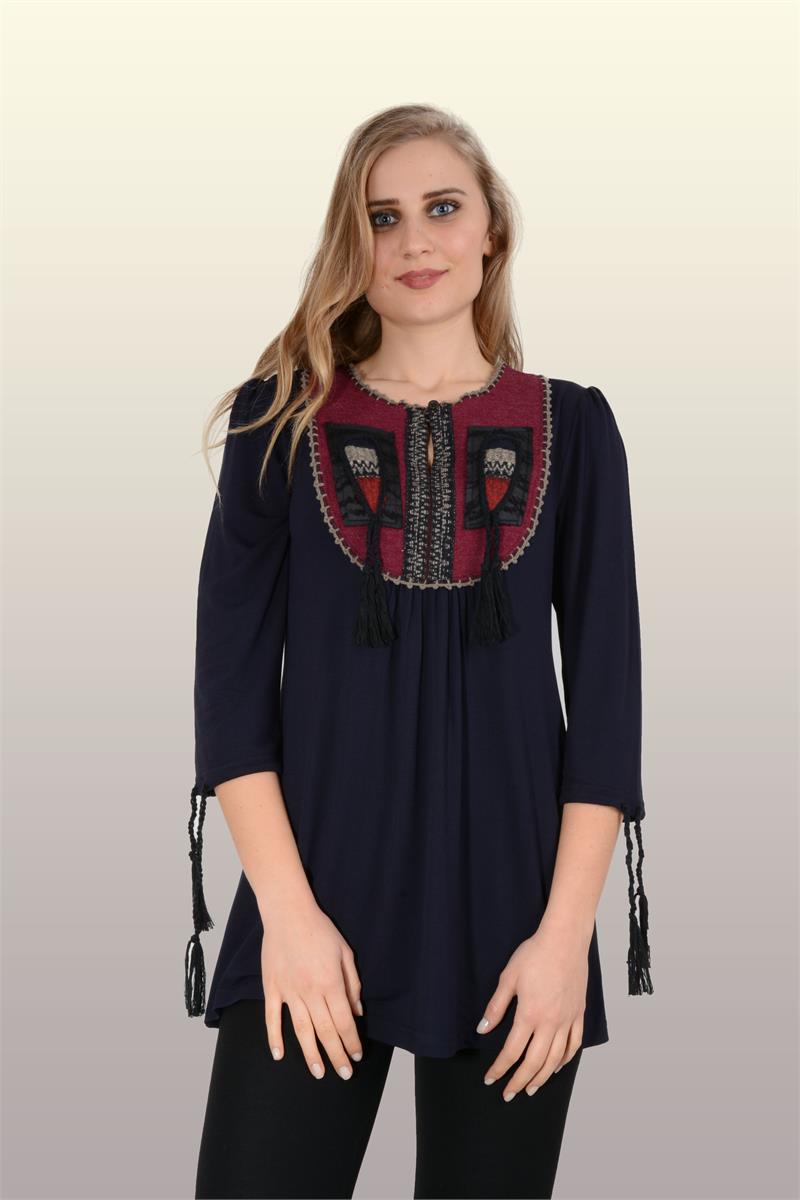 Otantik Giyim-735-Etnik Püsküllü Buluz