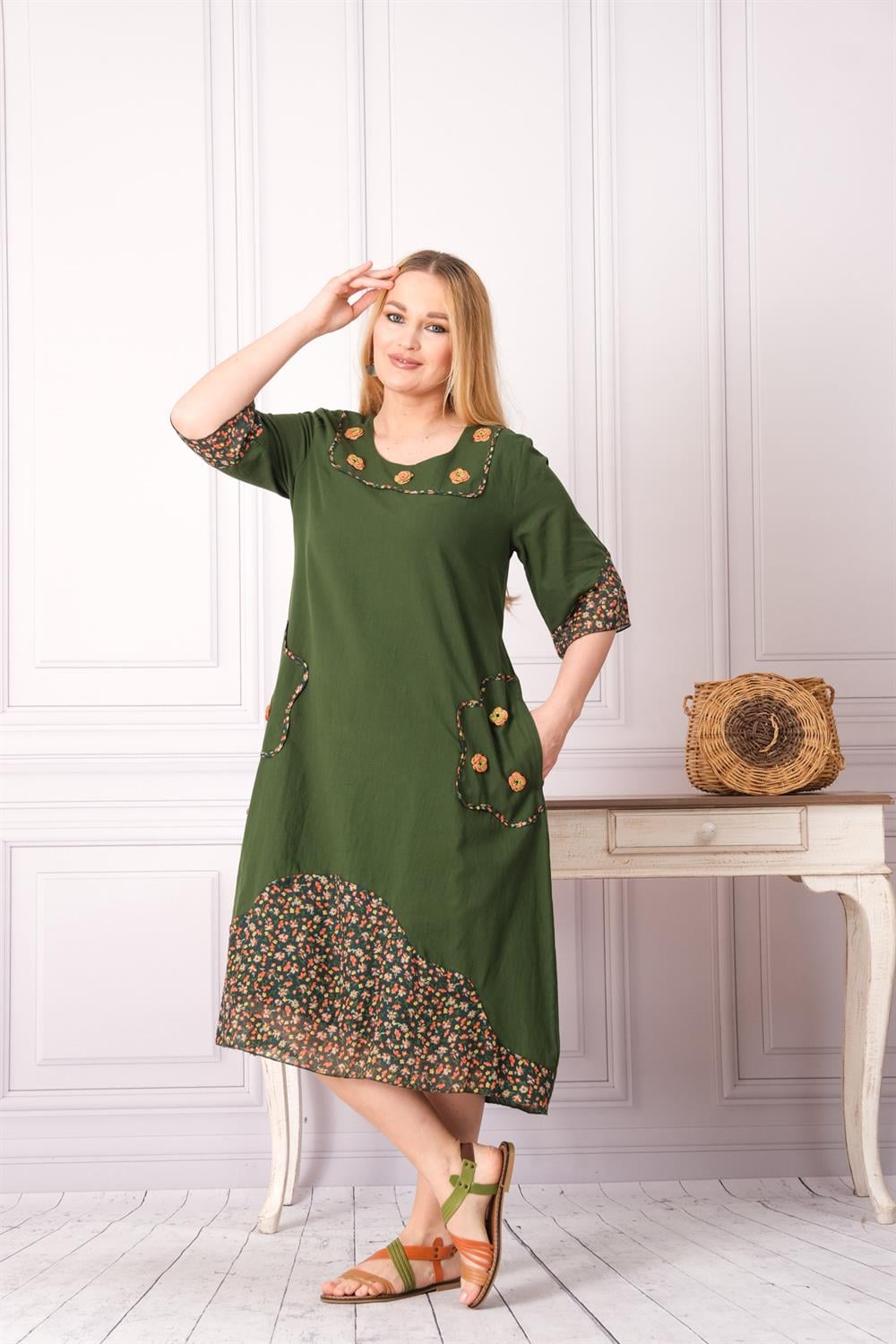 3603 K.Yeşil Elbise