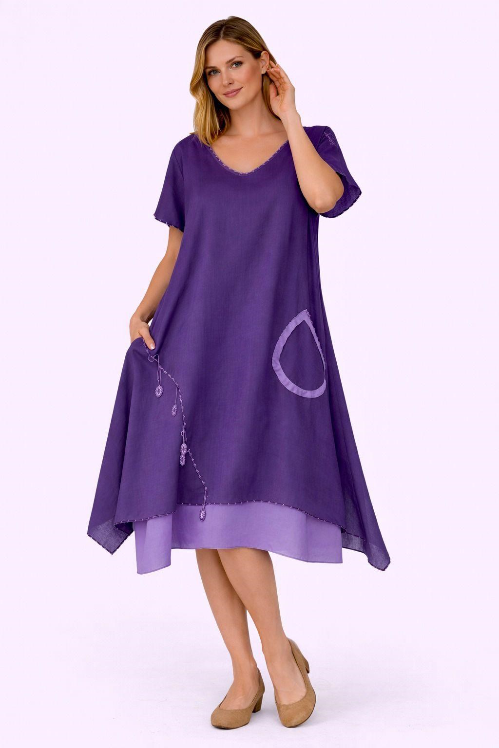 3663 Mor Vual Battal Elbise