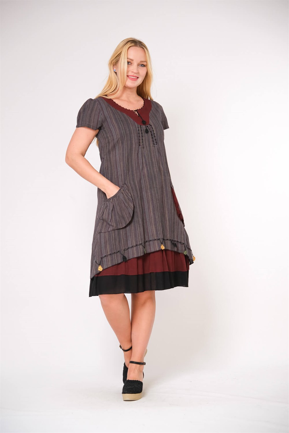 4581- Antrasit Elbise