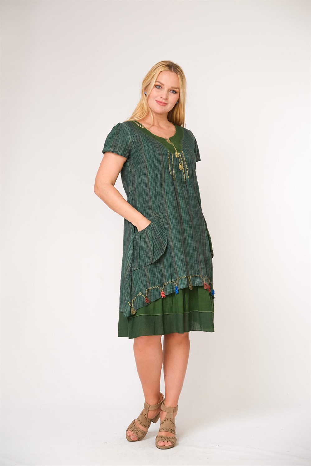 4581- K.yeşil Elbise