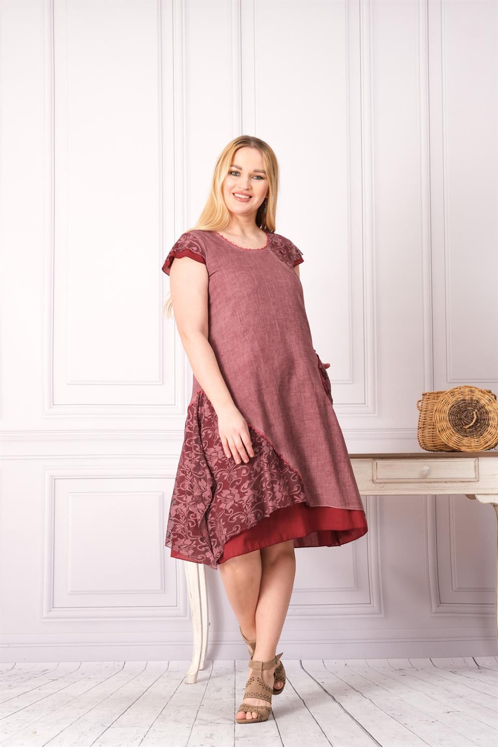 4620 G.Kurusu Yıkamalı Elbise