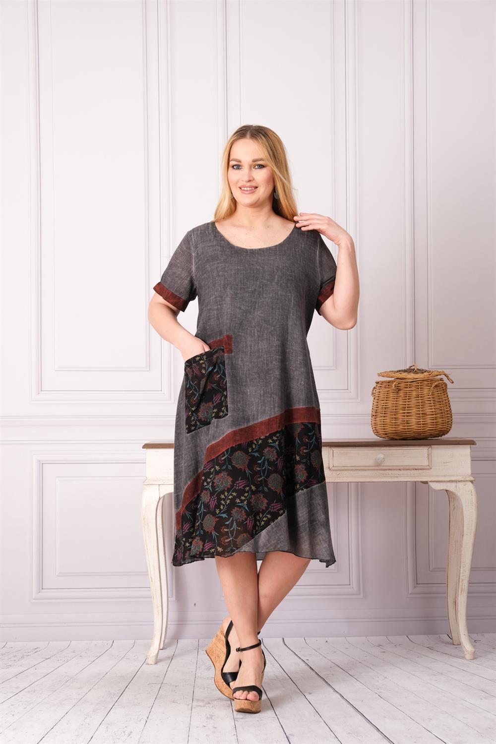 9026 Antrasit Elbise