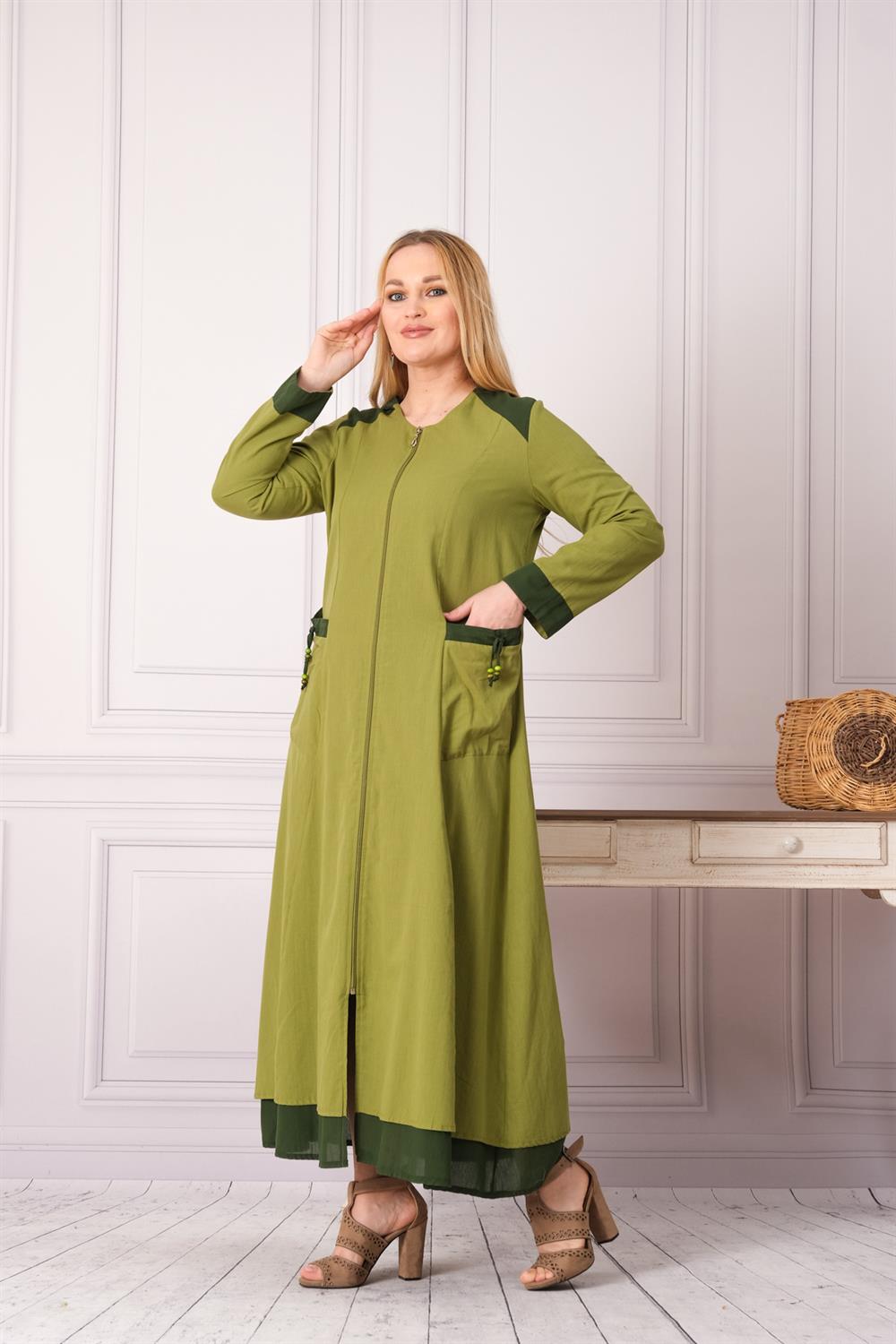 9203 A.Yeşil Uzun Kap