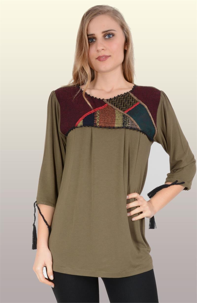 Otantik Giyim-736-Peçli Buluz-Yeşil