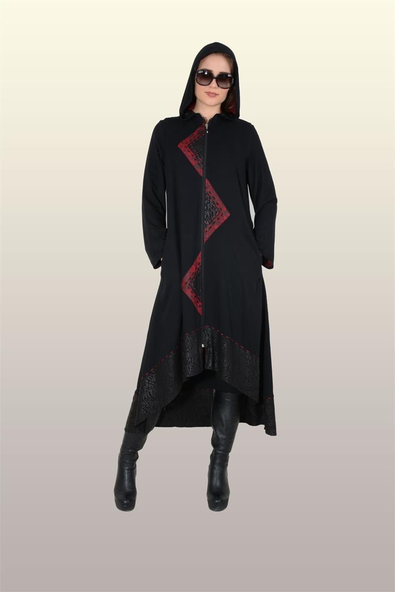 Otantik Giyim-726-Üçgen Peçli Ferace- Siyah