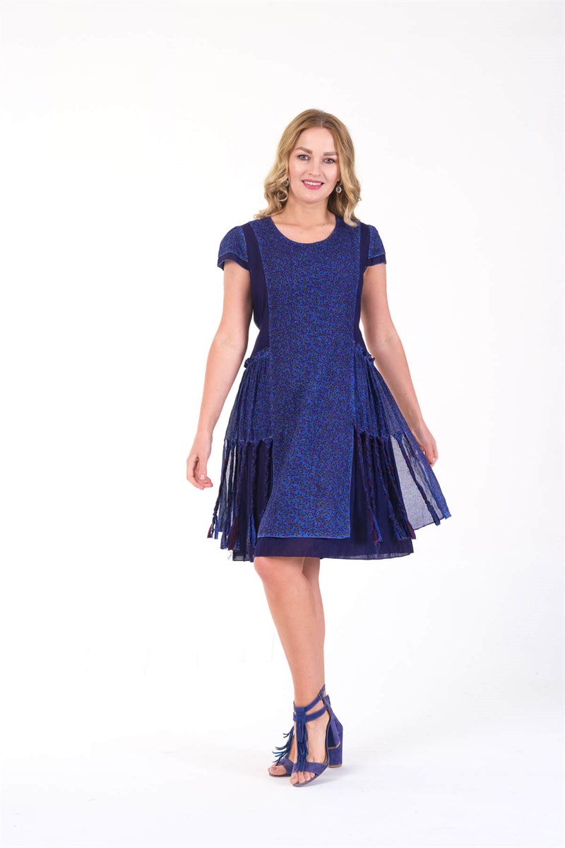 Erc Collection Etnik Otantik Pamuklu Yazlık Elbise 3748-S