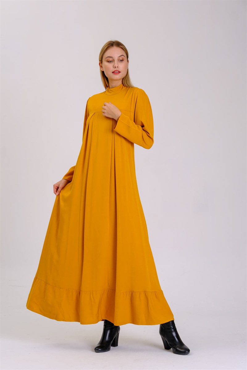 Otantik Elbise 9007 Hardal