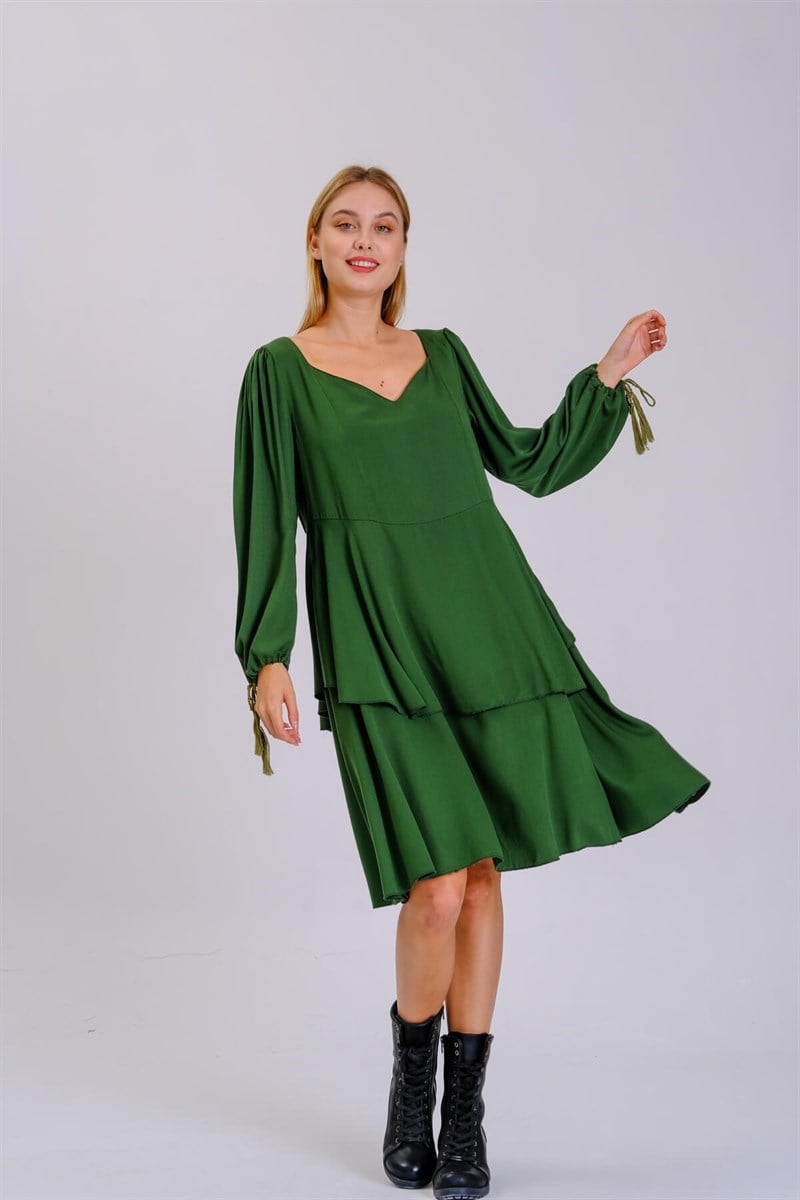 Otantik Elbise 9015 Yeşil