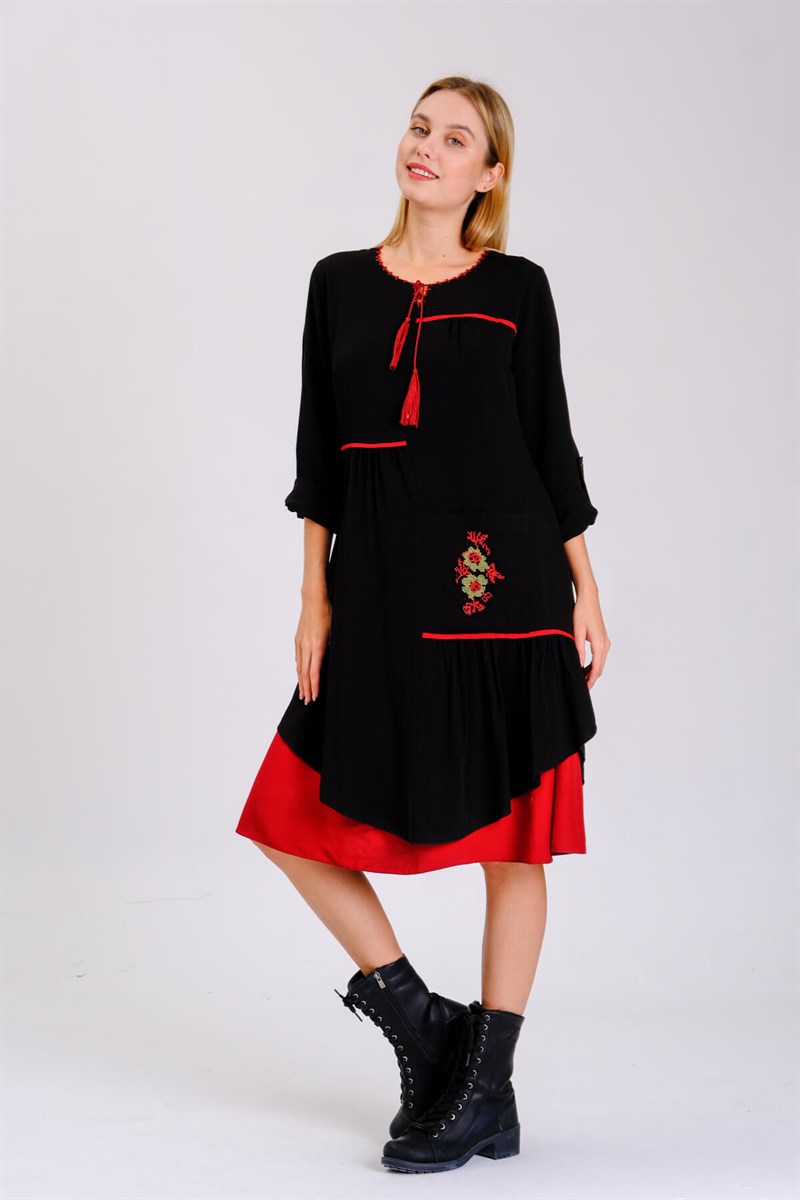 Otantik Elbise 9020 Siyah