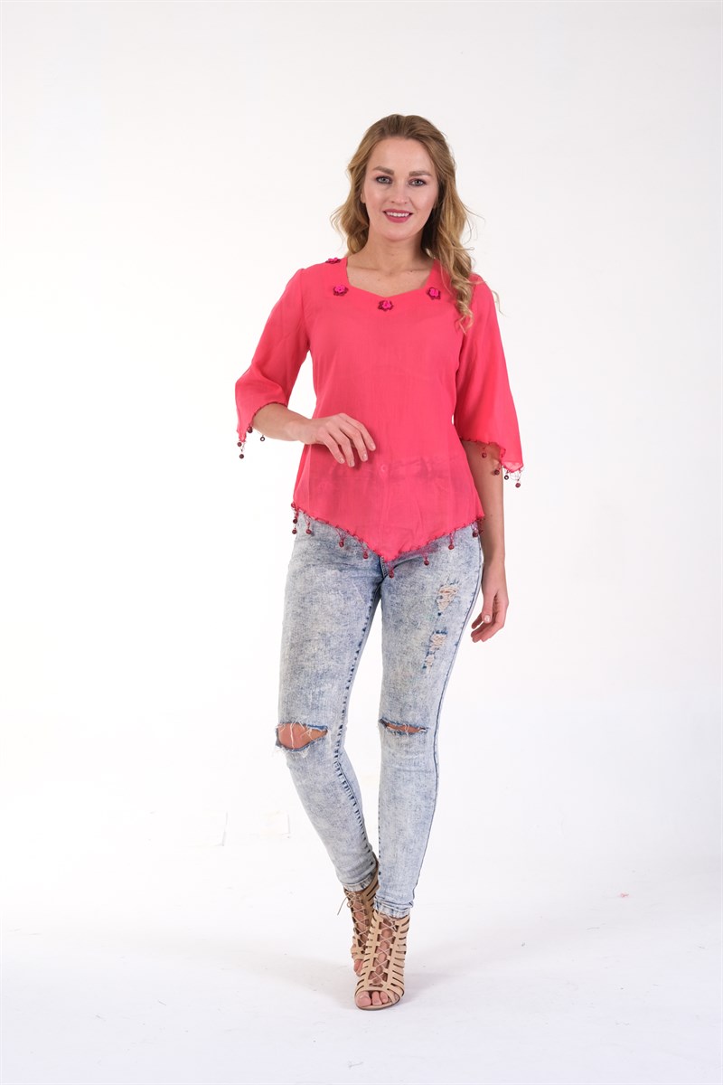 OTANTİK ETNİK GİYİM  YAZLIK ELBİSE ERC COLLECTİON 4509-F