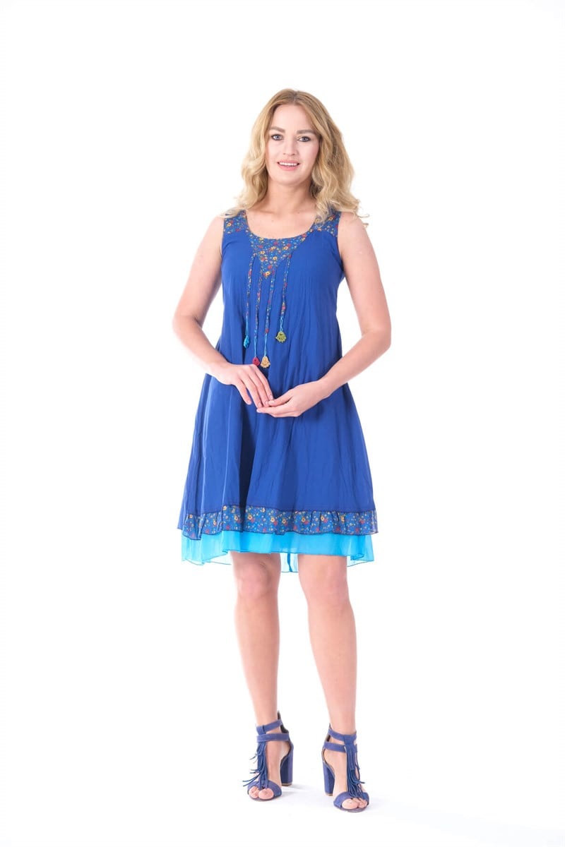 OTANTİK ETNİK GİYİM  YAZLIK ELBİSE ERC COLLECTİON 3837 S