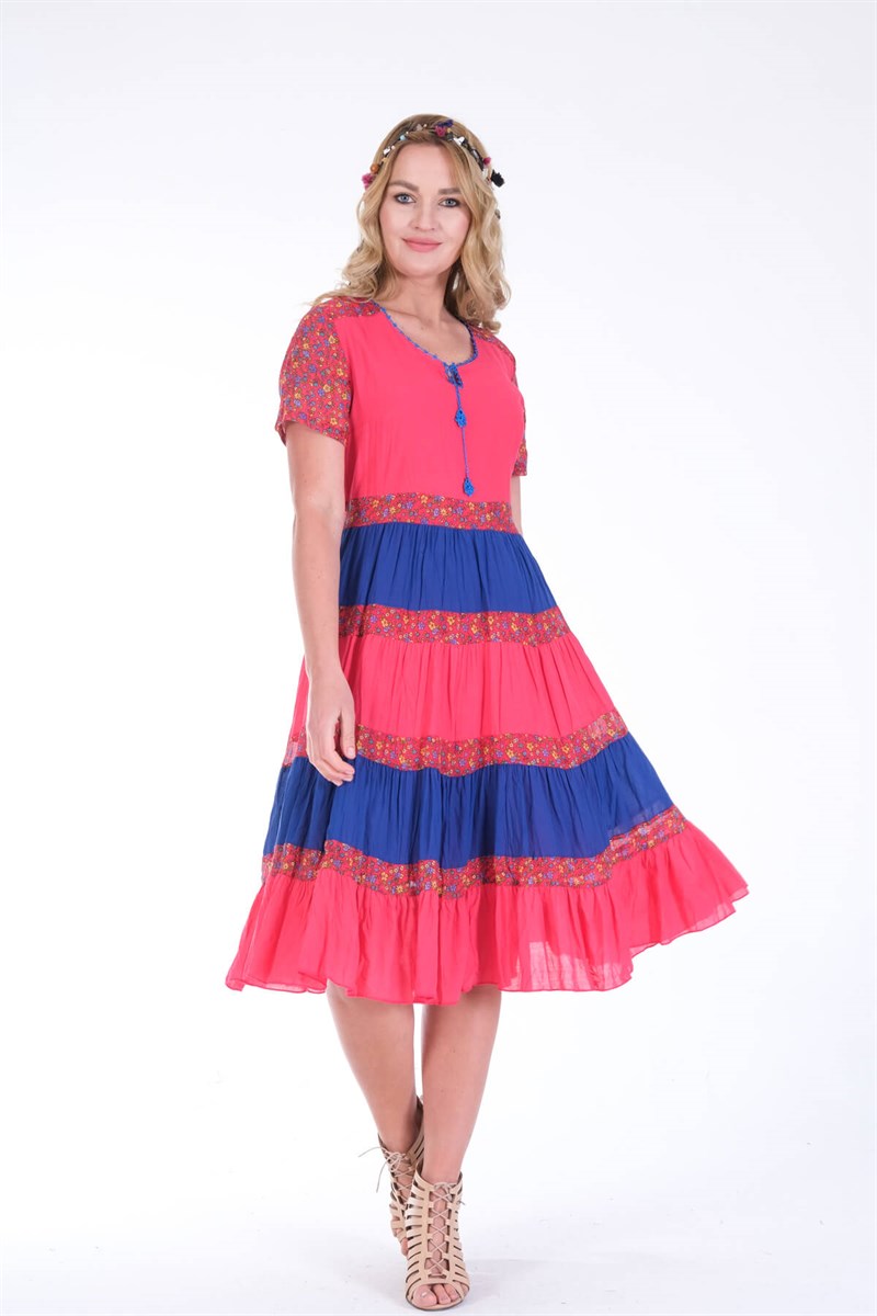OTANTİK ETNİK GİYİM  YAZLIK ELBİSE ERC COLLECTİON 4517 F