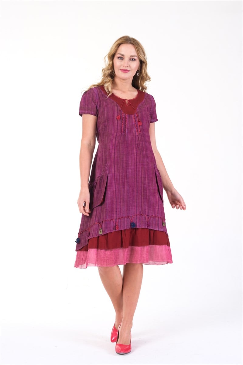 OTANTİK ETNİK GİYİM  YAZLIK ELBİSE ERC COLLECTİON 4581 BO