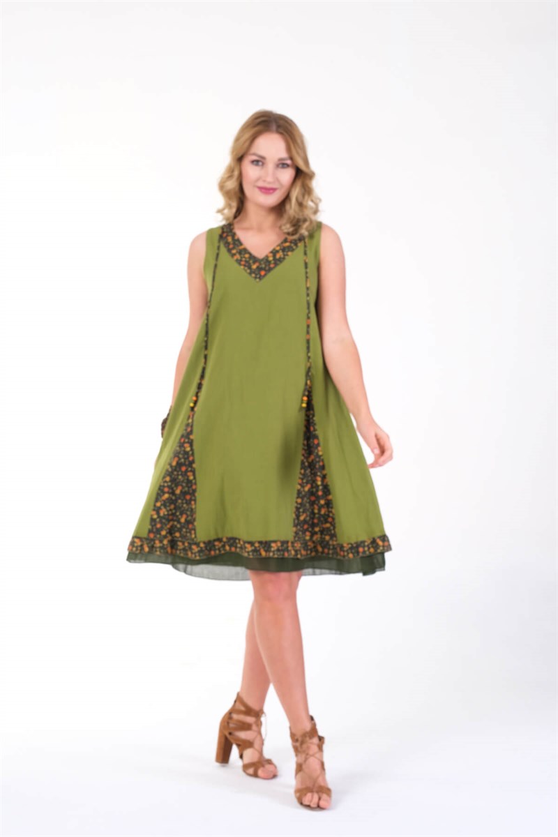OTANTİK ETNİK GİYİM  YAZLIK ELBİSE ERC COLLECTİON 4544 AY