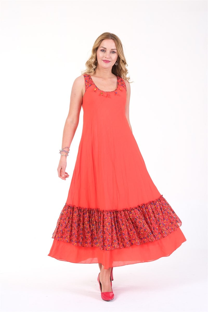 OTANTİK ETNİK GİYİM  YAZLIK ELBİSE ERC COLLECTİON 4596 M