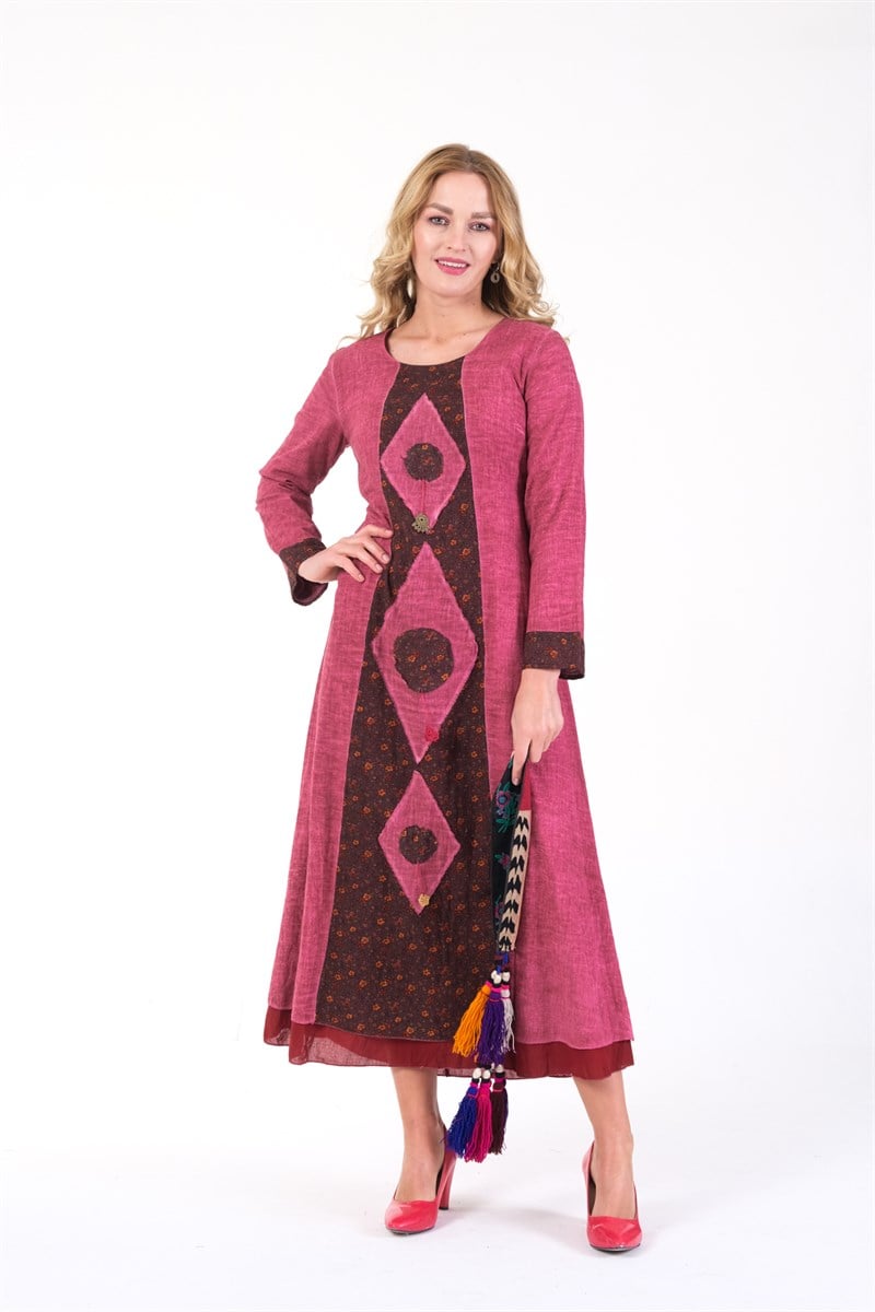 OTANTİK ETNİK GİYİM  YAZLIK ELBİSE ERC COLLECTİON 4567 GK