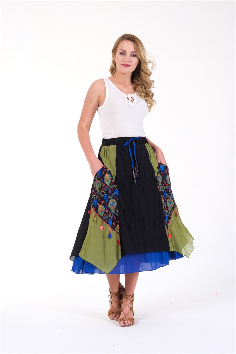 OTANTİK ETNİK GİYİM  YAZLIK ELBİSE ERC COLLECTİON 4510-Sİ