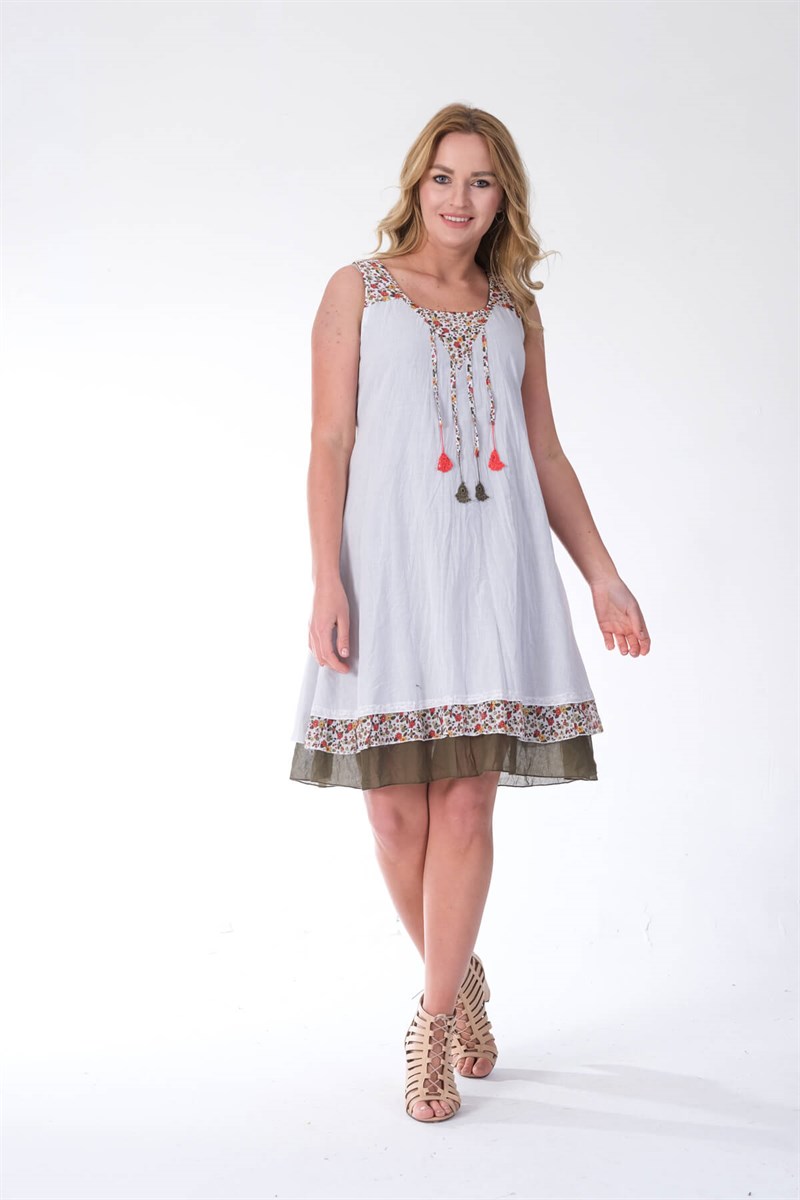 OTANTİK ETNİK GİYİM  YAZLIK ELBİSE ERC COLLECTİON 3837 BE