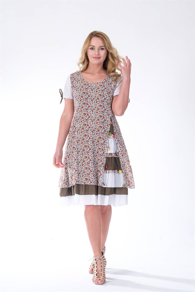 OTANTİK ETNİK GİYİM  YAZLIK ELBİSE ERC COLLECTİON 4515-B