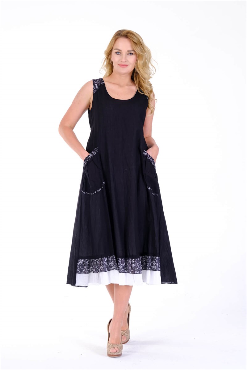 OTANTİK ETNİK GİYİM  YAZLIK ELBİSE ERC COLLECTİON 4512 S-B