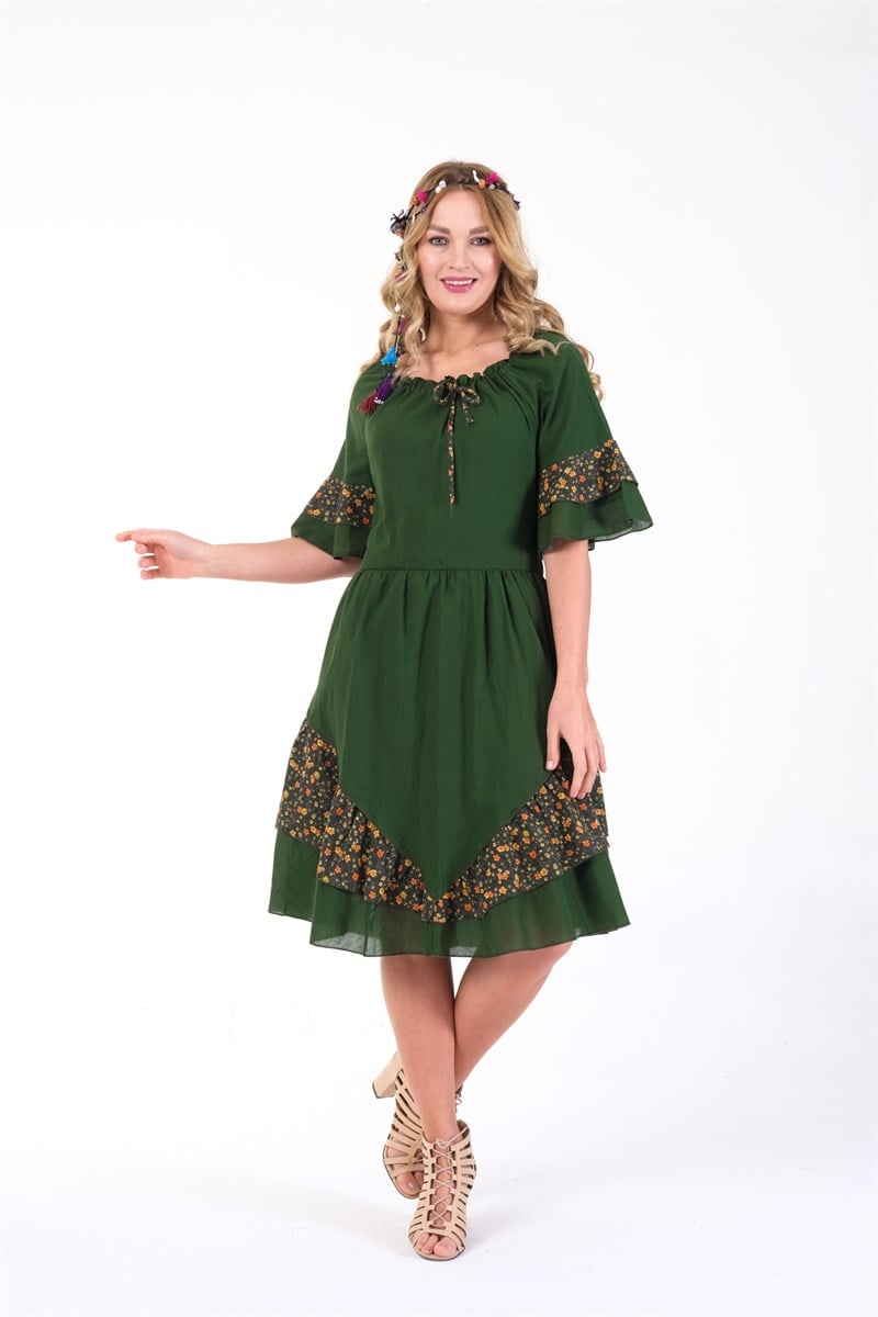 OTANTİK ETNİK GİYİM  YAZLIK ELBİSE ERC COLLECTİON 4713 Y