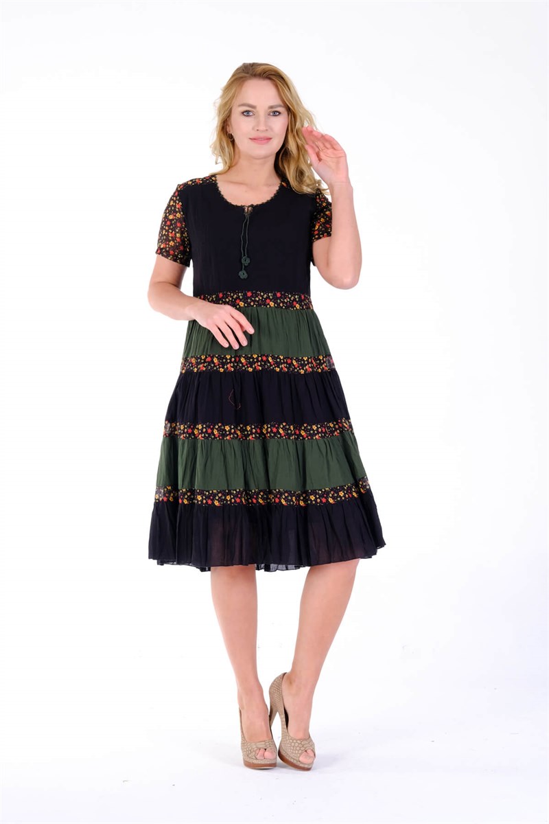 OTANTİK ETNİK GİYİM  YAZLIK ELBİSE ERC COLLECTİON 4517 Sİ