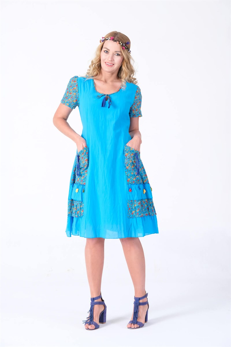 OTANTİK ETNİK GİYİM  YAZLIK ELBİSE ERC COLLECTİON 4538 T